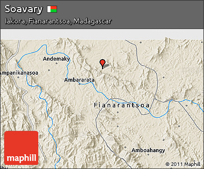 Shaded Relief 3D Map of Soavary