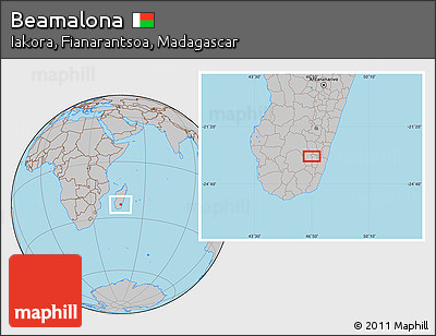 Gray Location Map of Beamalona
