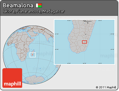 Gray Location Map of Beamalona