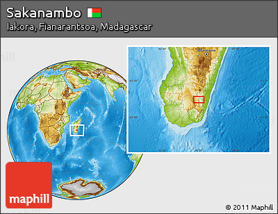 Physical Location Map of Sakanambo