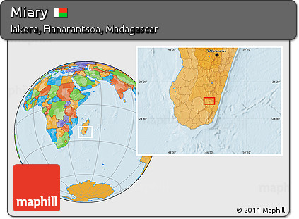 Political Location Map of Miary
