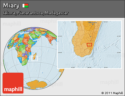 Political Location Map of Miary