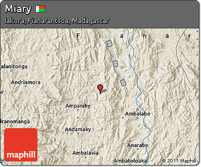 Shaded Relief Map of Miary
