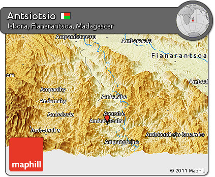 Physical Panoramic Map of Antsiotsio