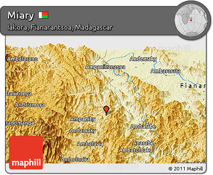 Physical Panoramic Map of Miary