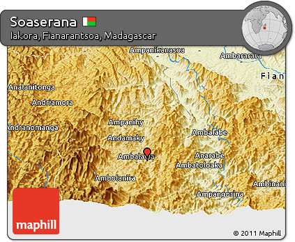 Physical Panoramic Map of Soaserana