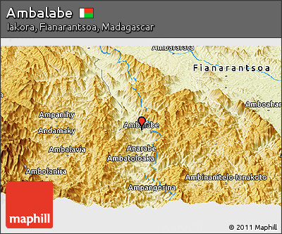Physical Panoramic Map of Ambalabe