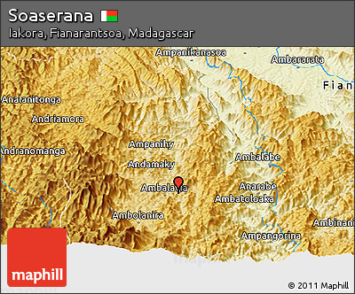 Physical Panoramic Map of Soaserana