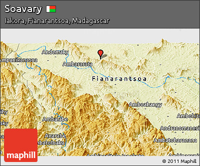 Physical Panoramic Map of Soavary