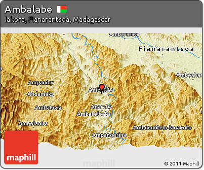 Physical Panoramic Map of Ambalabe