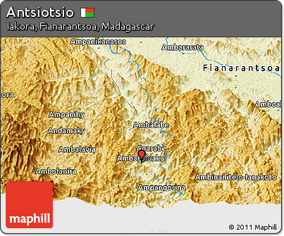 Physical Panoramic Map of Antsiotsio