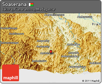 Physical Panoramic Map of Soaserana