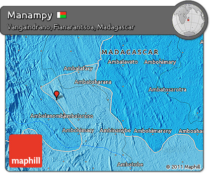 Political 3D Map of Manampy