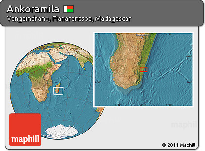 Satellite Location Map of Ankoramila