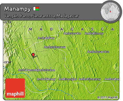 Physical Map of Manampy