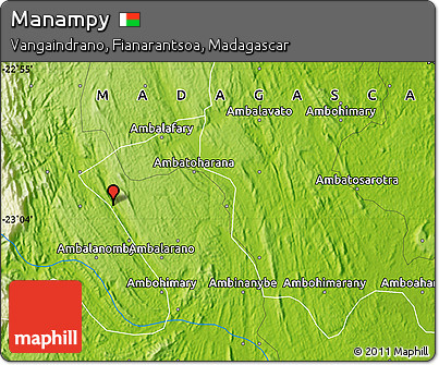 Physical Map of Manampy
