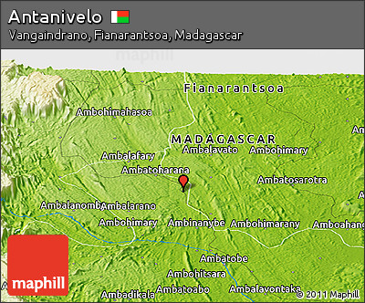 Physical Panoramic Map of Antanivelo