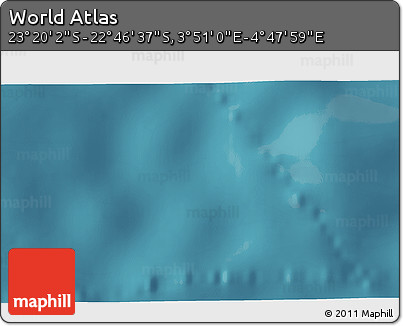 Satellite 3D Map of the Area around 23° 3' 19" S, 4° 19' 30" E