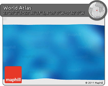 Shaded Relief 3D Map of the Area around 23° 3' 19" S, 4° 10' 30" W