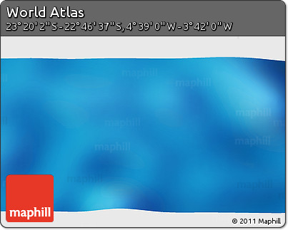 Shaded Relief 3D Map of the Area around 23° 3' 19" S, 4° 10' 30" W