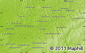 Physical Map of the area around 23° 3' 19" S, 56° 52' 30" W