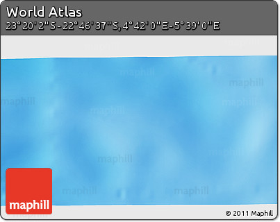 Physical 3D Map of the Area around 23° 3' 19" S, 5° 10' 30" E
