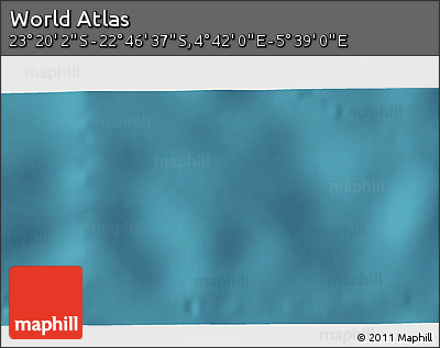 Satellite 3D Map of the Area around 23° 3' 19" S, 5° 10' 30" E