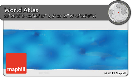 Physical Panoramic Map of the Area around 23° 3' 19" S, 5° 52' 30" W