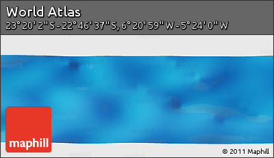 Physical Panoramic Map of the Area around 23° 3' 19" S, 5° 52' 30" W