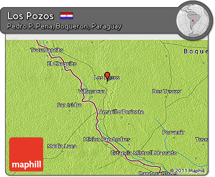 Physical 3D Map of Los Pozos