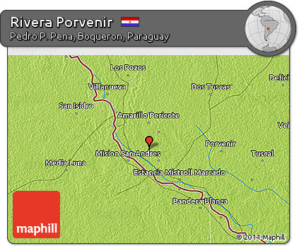 Physical 3D Map of Rivera Porvenir
