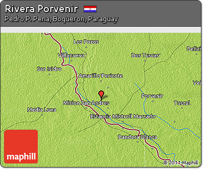 Physical 3D Map of Rivera Porvenir