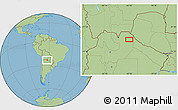 Savanna Style Location Map of the area around 23° 3' 19" S, 62° 49' 30" W