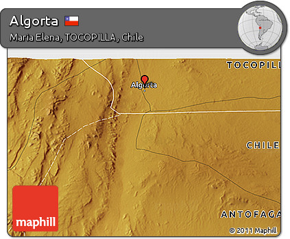 Physical 3D Map of Algorta