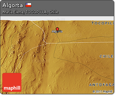 Physical 3D Map of Algorta