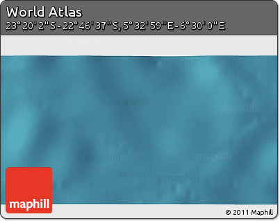 Satellite 3D Map of the Area around 23° 3' 19" S, 6° 1' 30" E
