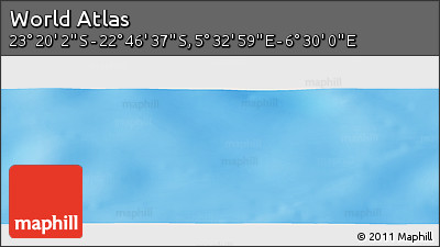 Physical Panoramic Map of the Area around 23° 3' 19" S, 6° 1' 30" E
