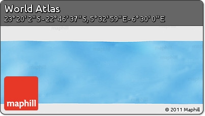 Physical Panoramic Map of the Area around 23° 3' 19" S, 6° 1' 30" E