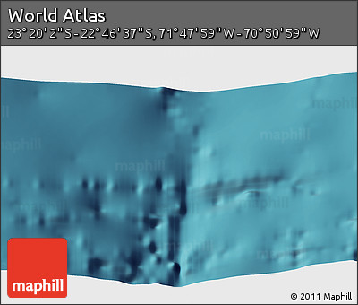 Satellite 3D Map of the Area around 23° 3' 19" S, 71° 19' 29" W