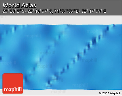 Shaded Relief 3D Map of the Area around 23° 3' 19" S, 72° 19' 29" E