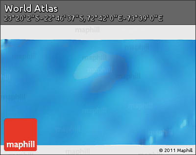 Physical 3D Map of the Area around 23° 3' 19" S, 73° 10' 30" E