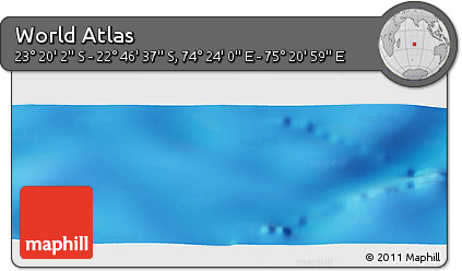 Physical Panoramic Map of the Area around 23° 3' 19" S, 74° 52' 30" E