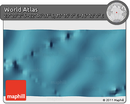 Satellite 3D Map of the Area around 23° 3' 19" S, 75° 43' 29" E