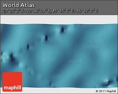 Satellite 3D Map of the Area around 23° 3' 19" S, 75° 43' 29" E