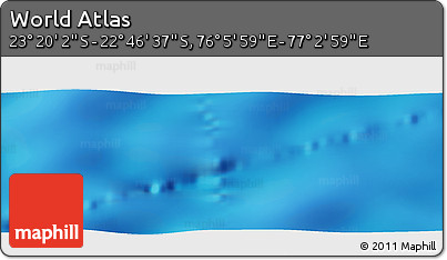 Physical Panoramic Map of the Area around 23° 3' 19" S, 76° 34' 29" E