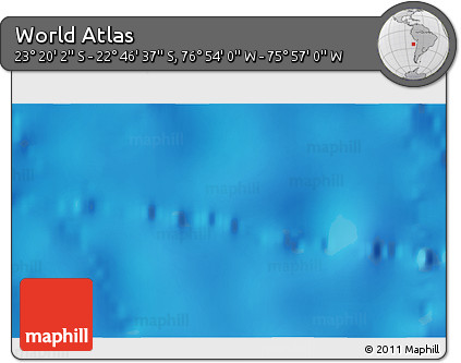 Physical 3D Map of the Area around 23° 3' 19" S, 76° 25' 30" W