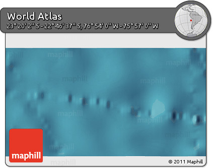 Satellite 3D Map of the Area around 23° 3' 19" S, 76° 25' 30" W