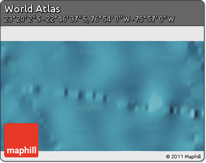 Satellite 3D Map of the Area around 23° 3' 19" S, 76° 25' 30" W