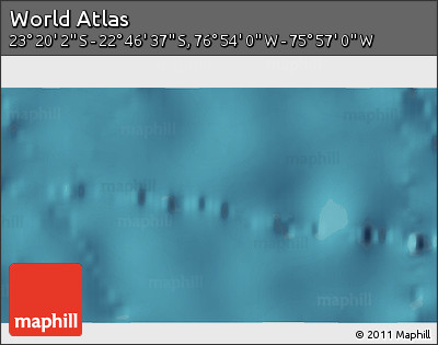 Satellite 3D Map of the Area around 23° 3' 19" S, 76° 25' 30" W