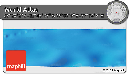 Physical Panoramic Map of the Area around 23° 3' 19" S, 77° 25' 30" E